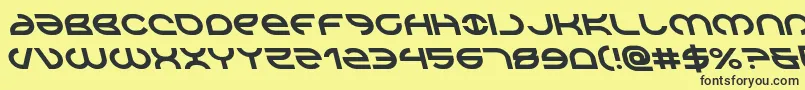 Aetherfoxleft Font – Black Fonts on Yellow Background