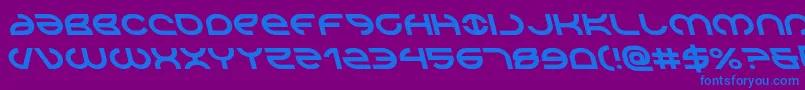 Aetherfoxleft Font – Blue Fonts on Purple Background