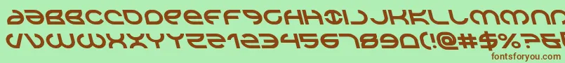 Czcionka Aetherfoxleft – brązowe czcionki na zielonym tle