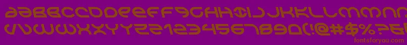 Czcionka Aetherfoxleft – brązowe czcionki na fioletowym tle