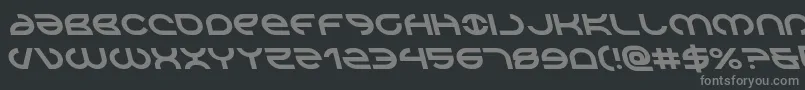 フォントAetherfoxleft – 黒い背景に灰色の文字
