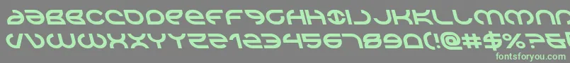 Aetherfoxleft Font – Green Fonts on Gray Background