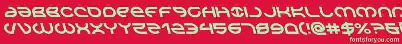Aetherfoxleft-fontti – vihreät fontit punaisella taustalla