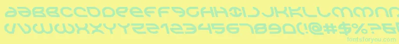 Aetherfoxleft Font – Green Fonts on Yellow Background