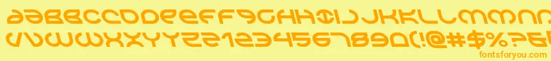 Aetherfoxleft Font – Orange Fonts on Yellow Background