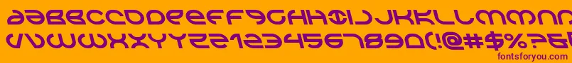 Aetherfoxleft Font – Purple Fonts on Orange Background