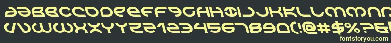 Aetherfoxleft Font – Yellow Fonts on Black Background