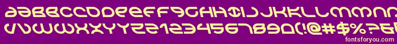 Aetherfoxleft Font – Yellow Fonts on Purple Background