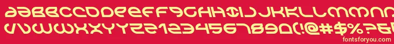 Шрифт Aetherfoxleft – жёлтые шрифты на красном фоне