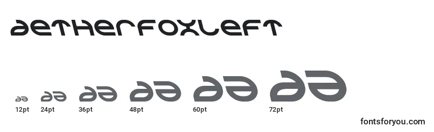 Размеры шрифта Aetherfoxleft