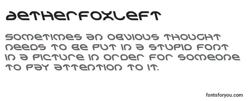 Шрифт Aetherfoxleft