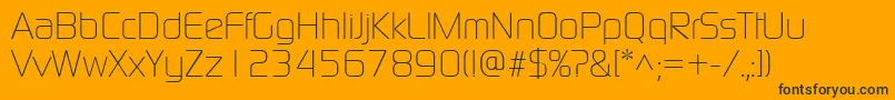 ModaernelightRegular Font – Black Fonts on Orange Background