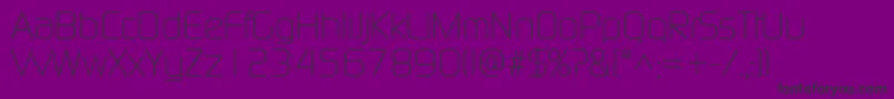 フォントModaernelightRegular – 紫の背景に黒い文字