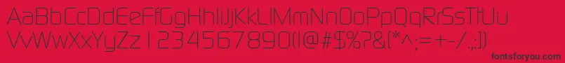 ModaernelightRegular Font – Black Fonts on Red Background
