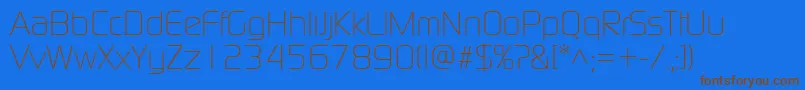 ModaernelightRegular Font – Brown Fonts on Blue Background