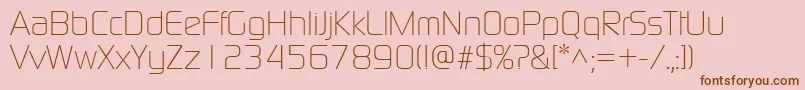 ModaernelightRegular Font – Brown Fonts on Pink Background