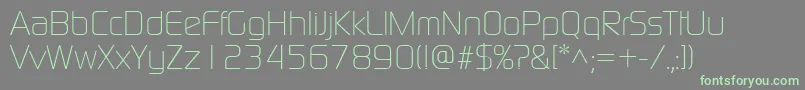 ModaernelightRegular Font – Green Fonts on Gray Background
