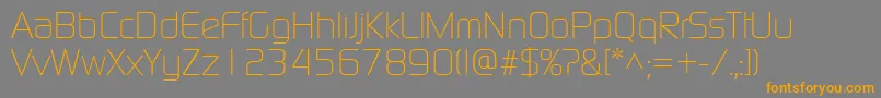 ModaernelightRegular Font – Orange Fonts on Gray Background