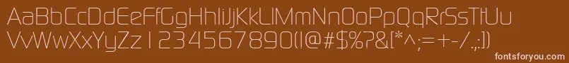 ModaernelightRegular Font – Pink Fonts on Brown Background
