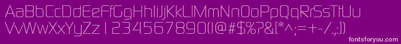 ModaernelightRegular Font – Pink Fonts on Purple Background