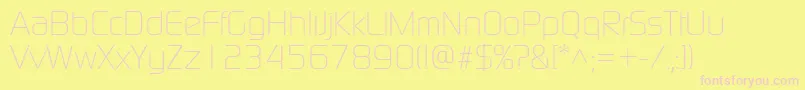 ModaernelightRegular Font – Pink Fonts on Yellow Background