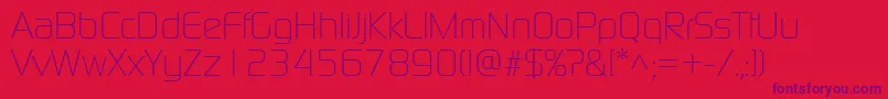ModaernelightRegular Font – Purple Fonts on Red Background