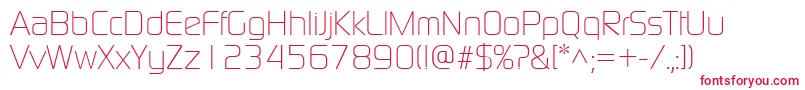 ModaernelightRegular Font – Red Fonts on White Background