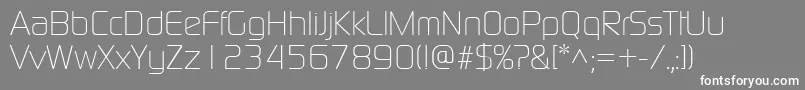 ModaernelightRegular Font – White Fonts on Gray Background
