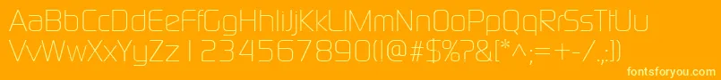 ModaernelightRegular Font – Yellow Fonts on Orange Background
