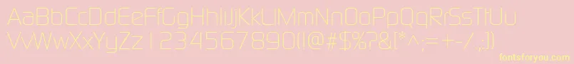 ModaernelightRegular Font – Yellow Fonts on Pink Background