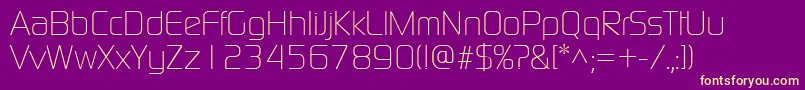 ModaernelightRegular Font – Yellow Fonts on Purple Background
