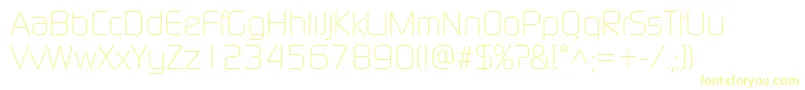 ModaernelightRegular Font – Yellow Fonts on White Background