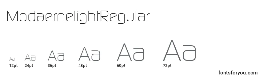 ModaernelightRegular Font Sizes