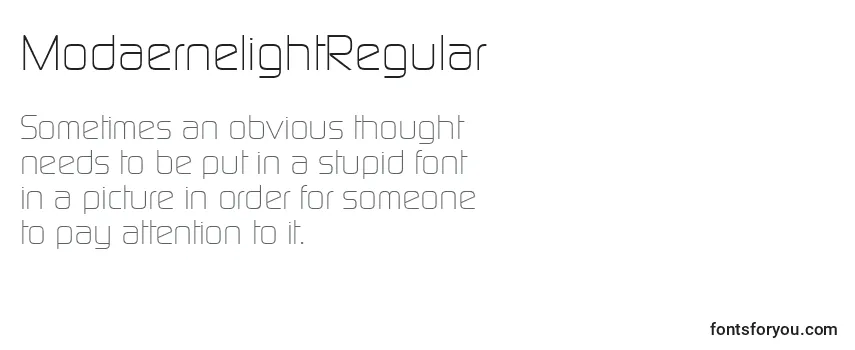 ModaernelightRegular Font