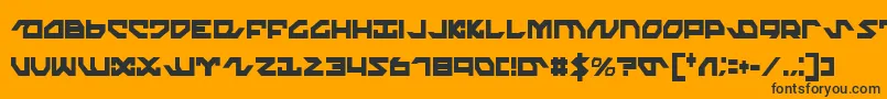 NightrunnerExtraCondensed Font – Black Fonts on Orange Background