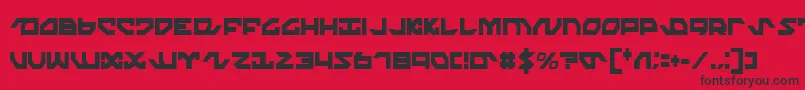 NightrunnerExtraCondensed Font – Black Fonts on Red Background