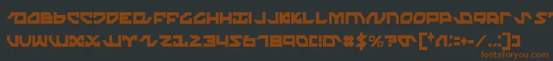Шрифт NightrunnerExtraCondensed – коричневые шрифты на чёрном фоне