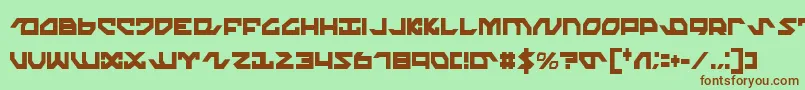 NightrunnerExtraCondensed Font – Brown Fonts on Green Background