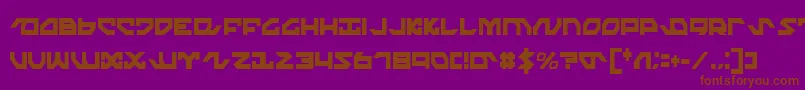 NightrunnerExtraCondensed Font – Brown Fonts on Purple Background