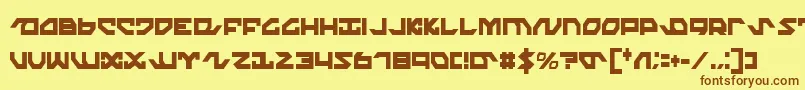 NightrunnerExtraCondensed Font – Brown Fonts on Yellow Background