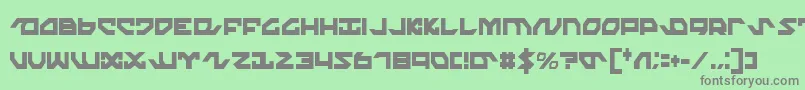フォントNightrunnerExtraCondensed – 緑の背景に灰色の文字