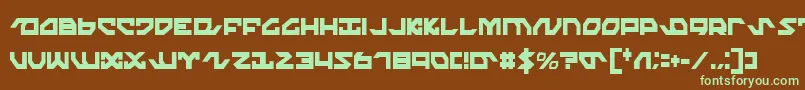 NightrunnerExtraCondensed Font – Green Fonts on Brown Background