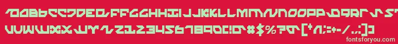 NightrunnerExtraCondensed Font – Green Fonts on Red Background