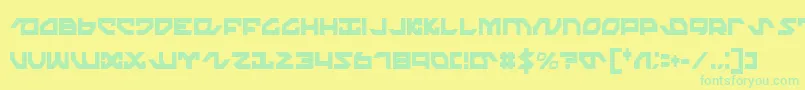 NightrunnerExtraCondensed Font – Green Fonts on Yellow Background