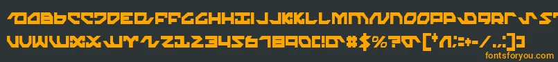 NightrunnerExtraCondensed Font – Orange Fonts on Black Background