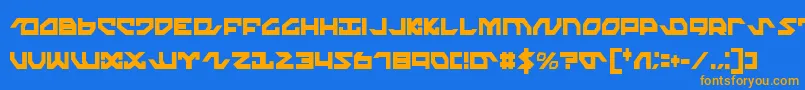 NightrunnerExtraCondensed Font – Orange Fonts on Blue Background