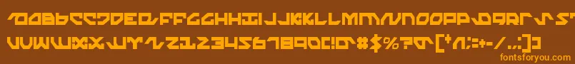 NightrunnerExtraCondensed Font – Orange Fonts on Brown Background