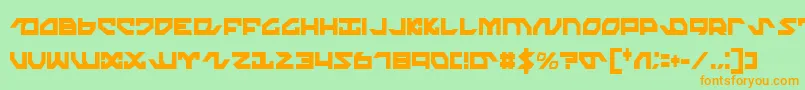 NightrunnerExtraCondensed Font – Orange Fonts on Green Background