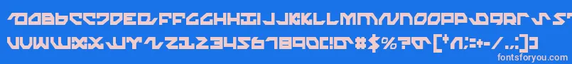 NightrunnerExtraCondensed Font – Pink Fonts on Blue Background