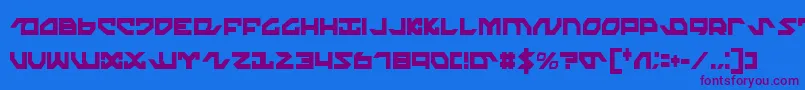 Шрифт NightrunnerExtraCondensed – фиолетовые шрифты на синем фоне